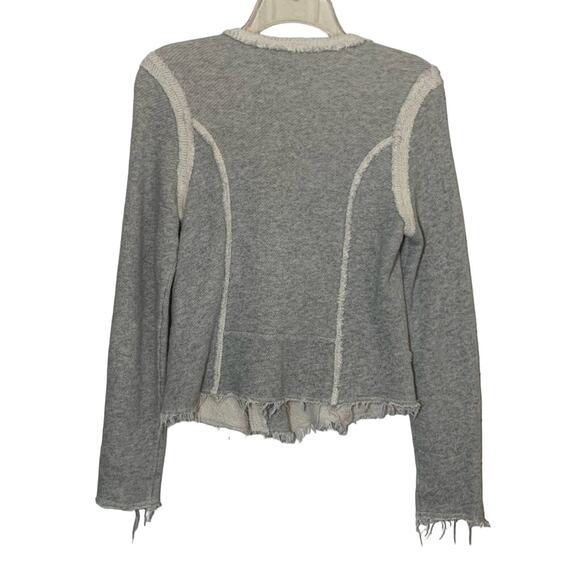 Lucky Lotus x Lucky Brand Grey Raw Hem Jacket M - Picture 10 of 10